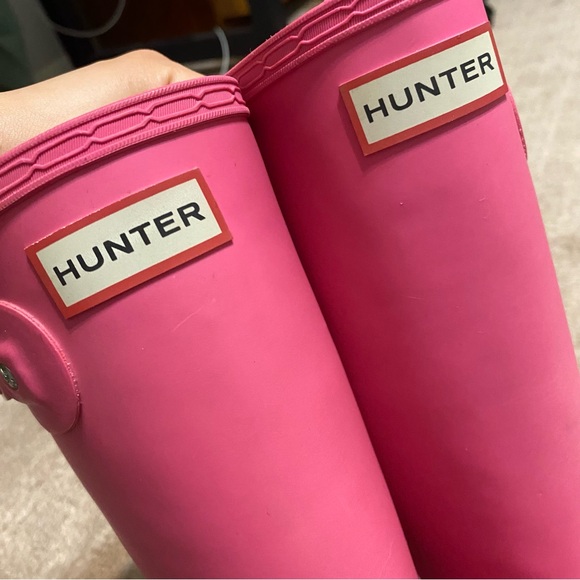 {Hunter} Original Short Rain Boots | Matte Pink ~ Size 5 - Picture 6 of 16